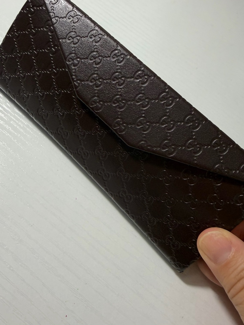 Gucci Brown GG Sunglasses Case. EUC